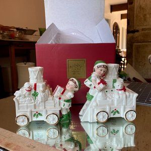 LENOX Santa’s Holiday Toy Shop Train Candle Holder's
